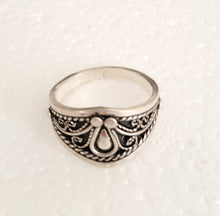 Load image into Gallery viewer, Handmade Sterling Silver Berber Ring: Moroccan Tribal Jewelry, Size 10
