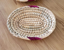 Load image into Gallery viewer, Ethiopian Handwoven Basket: Round Boho Wall Decor, Fruit Bowl
