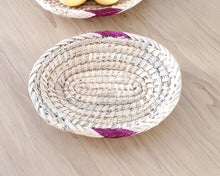 Load image into Gallery viewer, Ethiopian Handwoven Basket: Round Boho Wall Decor, Fruit Bowl
