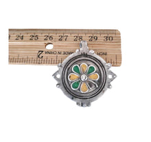 Load image into Gallery viewer, Antique Berber Silver Enamel Pendant: Moroccan Amulet Jewelry
