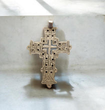 Load image into Gallery viewer, Ethiopian Coptic Cross Pendant: Handmade 925 Silver Religious Jewelry

