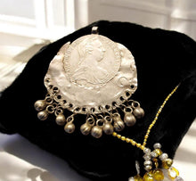 Load image into Gallery viewer, Antique Yemen Maria Theresa Coin Pendant: Silver Dangles Jewelry

