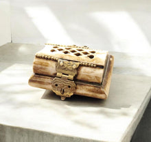 Load image into Gallery viewer, Antique Ethiopian Icon Box: Hand-Painted Coptic Orthodox Art
