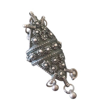 Load image into Gallery viewer, Antique Bawsani Yemen Silver Wedding Ring - Size 8, Filigree Tribal Jewelry
