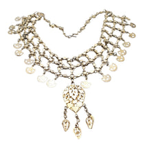 Load image into Gallery viewer, Antique Bawsani Silver Dangled Beads Necklace: Yemen Tribal Jewelry
