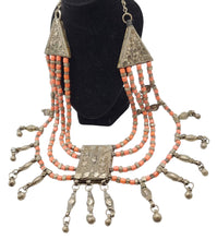 Load image into Gallery viewer, Antique Massive Yemenite Silver Islamic Filigree Multi-strand Beads Necklace ethnic Jewelry circa 1910s
