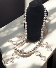 Load image into Gallery viewer, Handmade Sterling Silver Tuareg Necklace: Berber Jewelry, 1960s Beads
