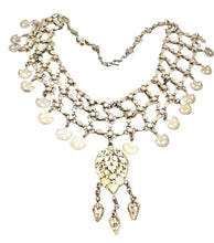 Load image into Gallery viewer, Antique Bawsani Silver Dangled Beads Necklace: Yemen Tribal Jewelry
