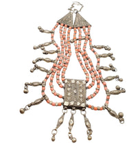 Load image into Gallery viewer, Antique Massive Yemenite Silver Islamic Filigree Multi-strand Beads Necklace ethnic Jewelry circa 1910s
