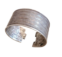 Load image into Gallery viewer, Antique Ethiopian Silver Cuff Bracelet: Tribal Boho Jewelry
