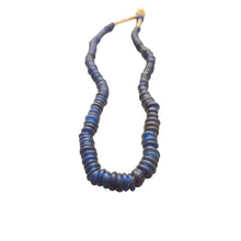 Load image into Gallery viewer, Antique Dutch Blue Glass Trade Beads: 19th Century African Donut Beads
