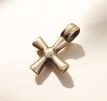 Load image into Gallery viewer, Antique Ethiopian Silver Cross Pendant: Boho Amulet Jewelry
