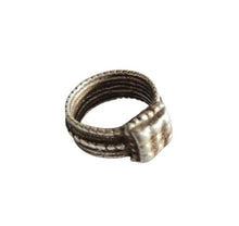 Load image into Gallery viewer, Antique Silver Ethiopian Wedding Ring: Tribal Jewelry Size 5
