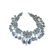 Load image into Gallery viewer, Antique Algerian Coral Bead Necklace: Kabyle Silver Pendants, Ethnic Jewelry

