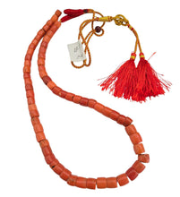 Load image into Gallery viewer, Antique Yemen Red Coral Bead Necklace: Islamic Worry Beads
