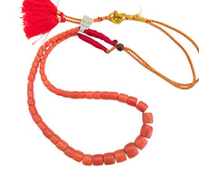 Load image into Gallery viewer, Antique Yemen Red Coral Bead Necklace: Islamic Worry Beads
