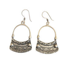 Load image into Gallery viewer, Moroccan Berber Sterling Silver Dangle Earrings: Filigree 925 Silver
