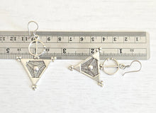 Load image into Gallery viewer, Moroccan Berber Sterling Silver Dangle Earrings: Filigree 925 Jewelry
