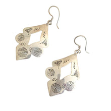 Load image into Gallery viewer, Moroccan Berber Sterling Silver Dangle Earrings: Filigree 925

