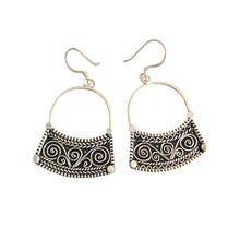 Load image into Gallery viewer, Moroccan Berber Sterling Silver Dangle Earrings: Filigree 925

