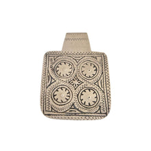 Load image into Gallery viewer, Antique Berber Pendant: Moroccan Silver Enamel Amulet, Tribal Jewelry
