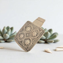 Load image into Gallery viewer, Antique Berber Pendant: Moroccan Silver Enamel Amulet, Tribal Jewelry
