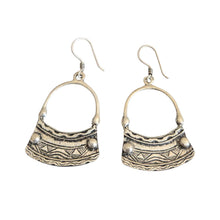 Load image into Gallery viewer, Moroccan Berber Sterling Silver Dangle Earrings: Filigree 925 Silver
