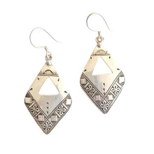 Load image into Gallery viewer, Berber Sterling Silver Dangle Earrings: Moroccan Filigree 925
