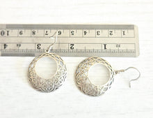 Load image into Gallery viewer, Moroccan Berber Sterling Silver Dangle Earrings: 925 Filigree Jewelry
