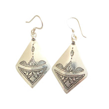 Load image into Gallery viewer, Berber Sterling Silver Dangle Earrings: Moroccan Filigree Jewelry
