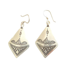Load image into Gallery viewer, Berber Sterling Silver Dangle Earrings: Moroccan Filigree Jewelry
