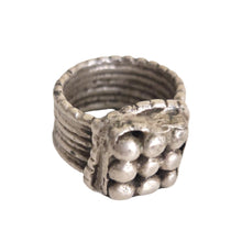 Load image into Gallery viewer, Antique Silver Ethiopian Tribal Ring, Size 6
