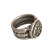 Load image into Gallery viewer, Antique Silver Ethiopian Tribal Ring, Size 5
