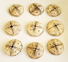 Load image into Gallery viewer, Old carved shell 1 Large Hair adornment/trade beads Berber Mauritania ,Hand Crafted ,CONUS SHELL ,Ethnic Jewelry,Tribal Jewelry
