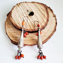 Load image into Gallery viewer, Moroccan Berber Filigree Sterling Silver Dangle Earrings silver 925,Filigree Jewelry ,sliver Earrings,Dangle &amp; Drop Earrings,Tribal Earrings
