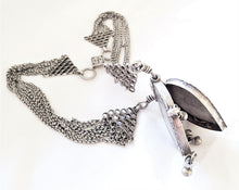 Load image into Gallery viewer, antique tribal old silver necklace Amulet heart Pendant from Rajasthan 1930s BFF heart Pendant,valentine Necklace
