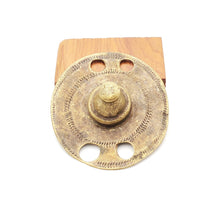 Load image into Gallery viewer, Antique Brass Shield Hair Ornament from Ethiopia tribal jewelry

