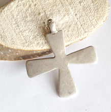 Load image into Gallery viewer, Antique Silver Ethiopian Orthodox Coptic Cross pendant,Maria Theresa ,silver coin, Cross Pendant,Ethnic Tribal,Handmade Jewelry
