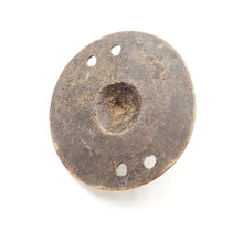 Load image into Gallery viewer, Antique Brass Shield Hair Ornament from Ethiopia tribal jewelry
