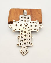 Load image into Gallery viewer, Ethiopian Christian 925 silver Coptic cross pendant ,silver cross, religious cross, Ethiopian Cross, Coptic Cross, ethiopian Silver
