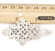 Load image into Gallery viewer, silver cross ,Coptic Cross ,Christian cross ,metal pendant, Ethiopian jewlry,Ethiopian Christian silver cross pendant

