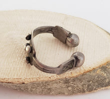 Load image into Gallery viewer, Moroccan antique Tuareg Hand Made SILVER RING size 8. ,Old silver ,Tuareg jewelry, Sahara ring,Moroccan silver,tribal jewelry,Tuareg silver
