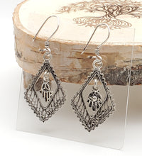 Load image into Gallery viewer, Moroccan Berber Filigree Sterling Silver Dangle Earrings silver 925,Berber Jewelry,sliver Earrings,Dangle &amp; Drop
