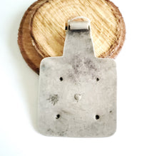 Load image into Gallery viewer, Antique Moroccan Silver Enamel and Glass cabochon Berber Pendant, Berber Amulet,Berber Jewelry,African Jewelry,Charm Pendant,
