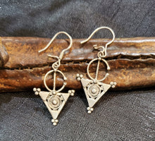 Load image into Gallery viewer, Moroccan Berber Filigree Fibula Earrings sterling silver 925 ,Ethnic Jewelry,sliver Earrings,Dangle &amp; Drop Earrings,Tribal Jewelry,
