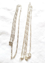 Load image into Gallery viewer, Moroccan chain Necklace for Men Women Figaro Chain 22" sterling silver 925
