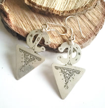 Load image into Gallery viewer, Moroccan Berber Fibula Sterling Silver Dangle Earrings silver 925,Berber Jewelry,sliver Fibula Earrings,Dangle &amp; Drop Earrings,
