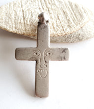 Load image into Gallery viewer, Antique Ethiopian Coptic Christian Cross, Maria Theresa ,silver coin, Cross Pendant, Ethnic Tribal ,Handmade Jewelry
