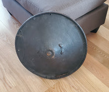 Load image into Gallery viewer, authentic African Ethiopian leather shield from Ethiopia Early 18th century,African Art Décor,Ethiopian shield,decorated leather
