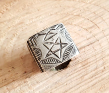 Load image into Gallery viewer, Talismanic Berber Silver Ring size 8.5 tribal jewelry,Moroccan jewelry Hand Crafted ,Silver,Ethnic Jewelry,Tribal Jewelry
